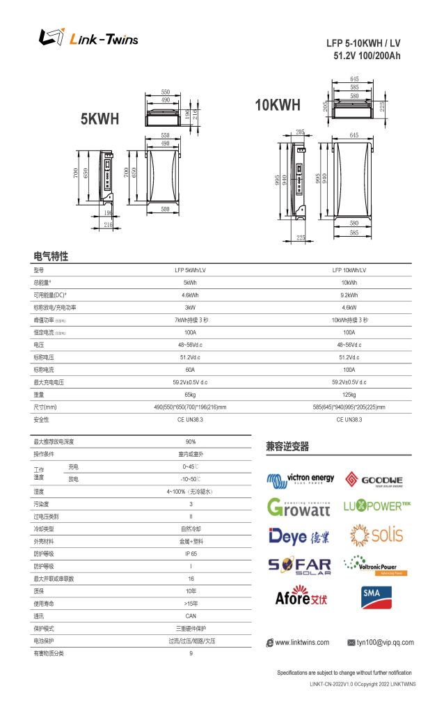 低壓家庭儲能電池